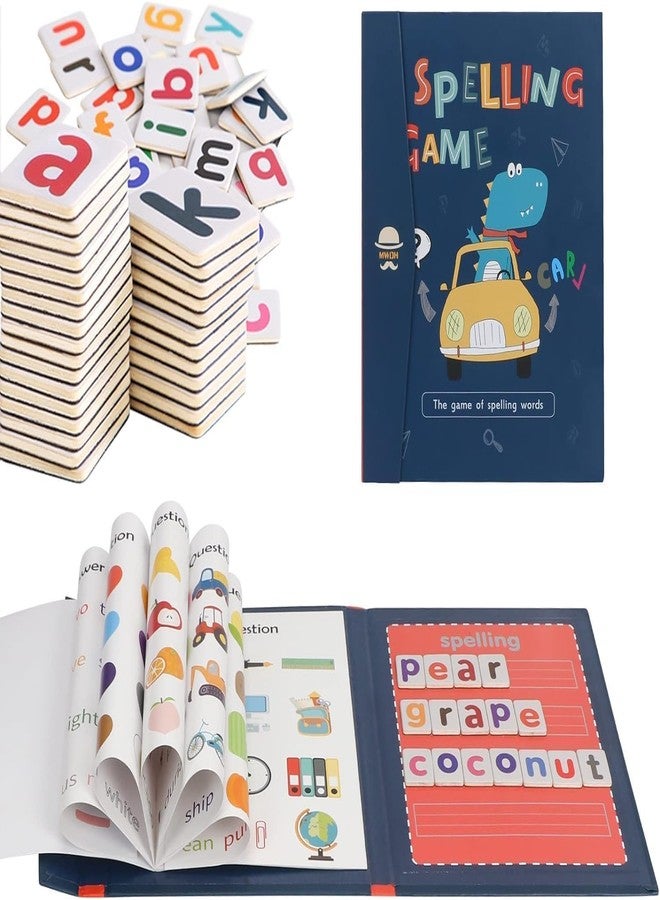 FEXONXA كتاب ألغاز تهجئة الكلمات مونتيسوري من فيكسونكسا - كتاب أنشطة للأطفال الصغار ومرحلة ما قبل المدرسة لتنمية المهارات الحركية الدقيقة والتعلم الإدراكي والمفردات - لعبة تعليمية هادئة للأطفال من عمر سنتين إلى خمس سنوات - Image 1